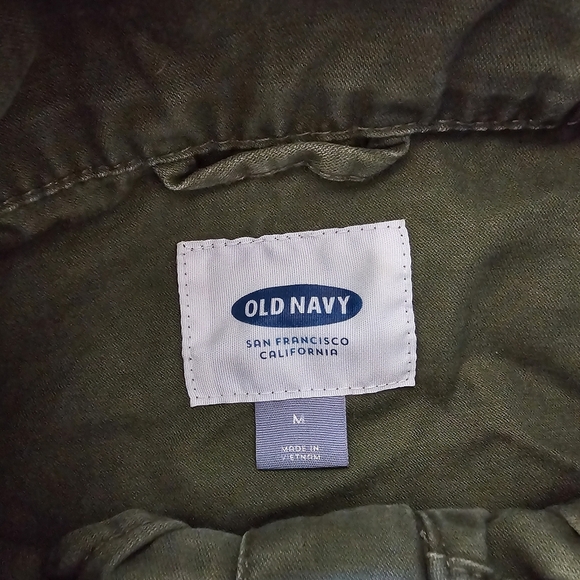 Old Navy Green Twill Field Utility Jacket Size Women's Medium - Picture 8 of 9